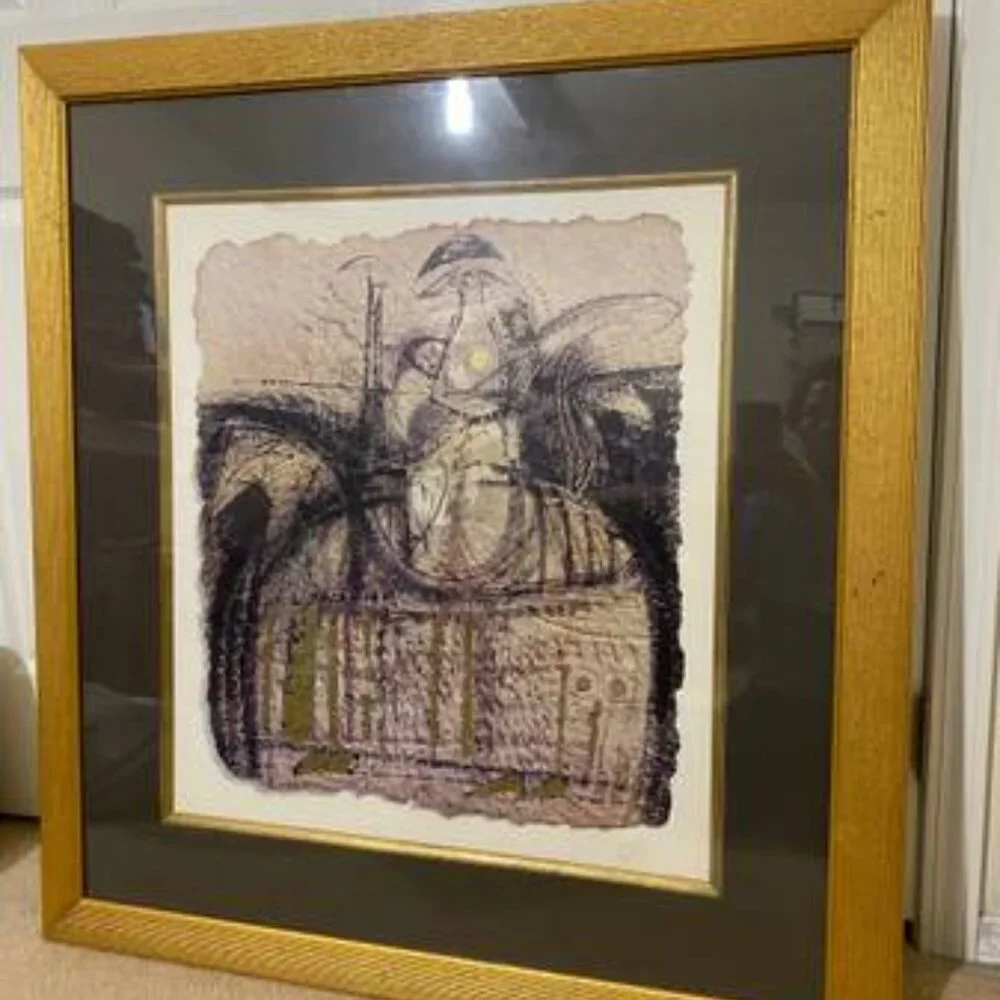 PETER POLLAG Rider/Reiter 1970 Painting